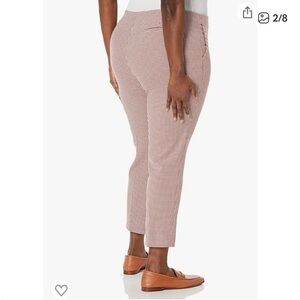 Theory Houndstooth Career Pants in Terracotta